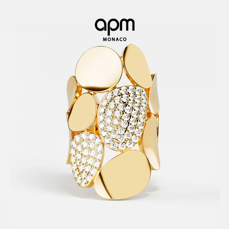 APM Monaco 新品个性Galet戒指送女友明星同款饰品氛围感配饰