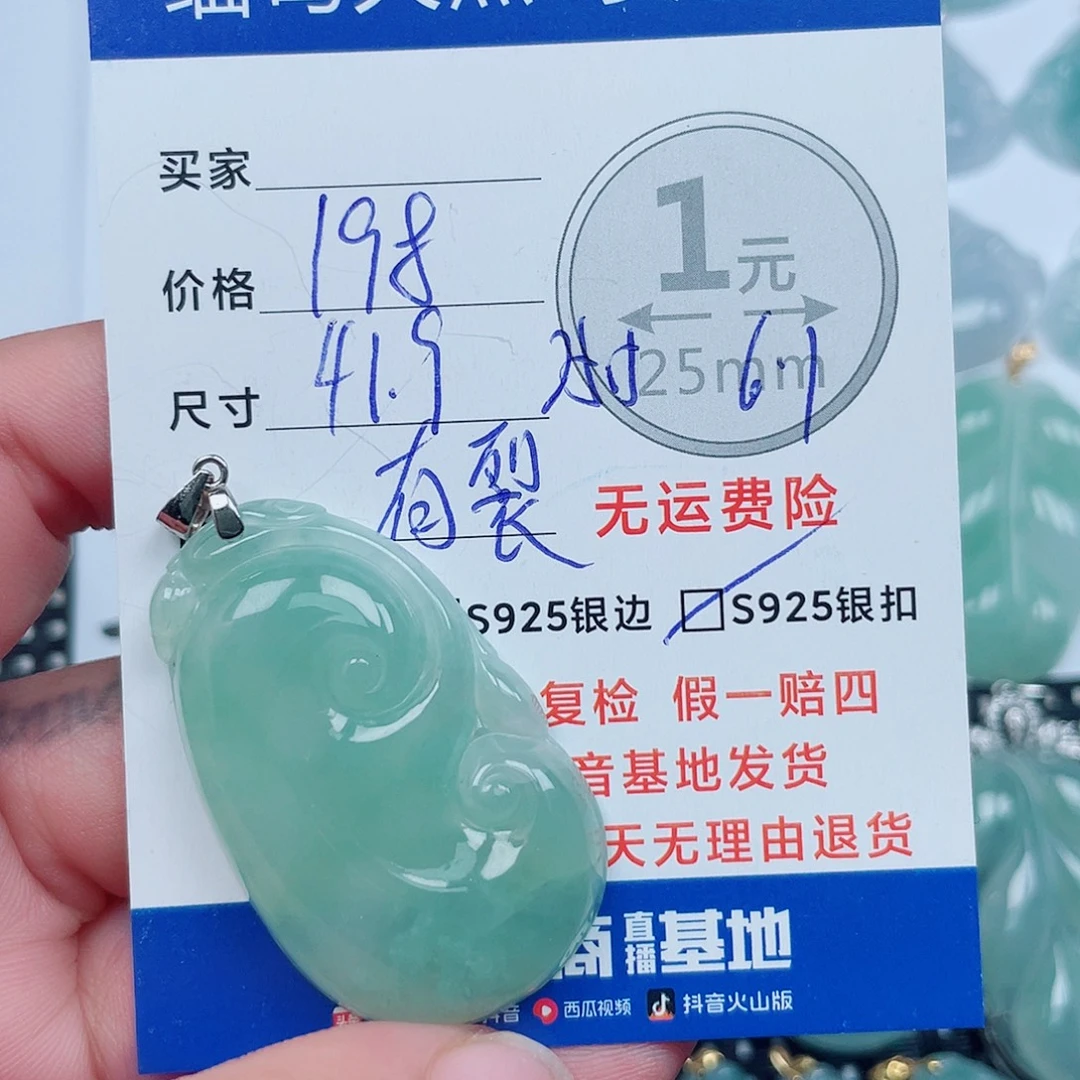 翡翠银S925镶嵌颈饰