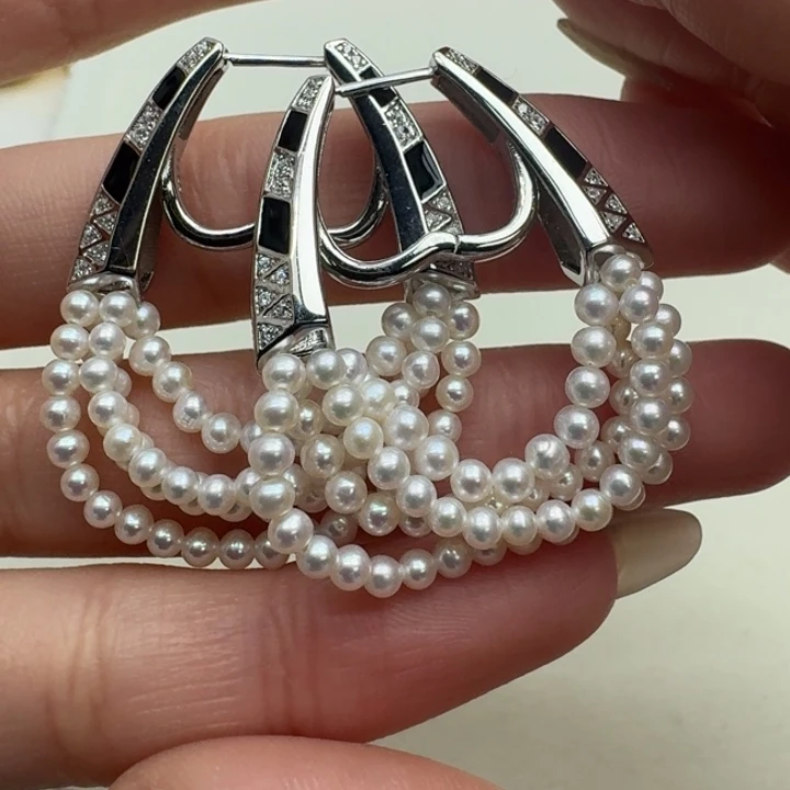 淡水珍珠耳饰未镶嵌