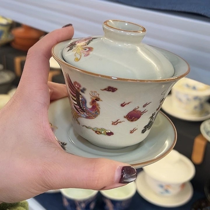 陶景德陶瓷盖碗茶具