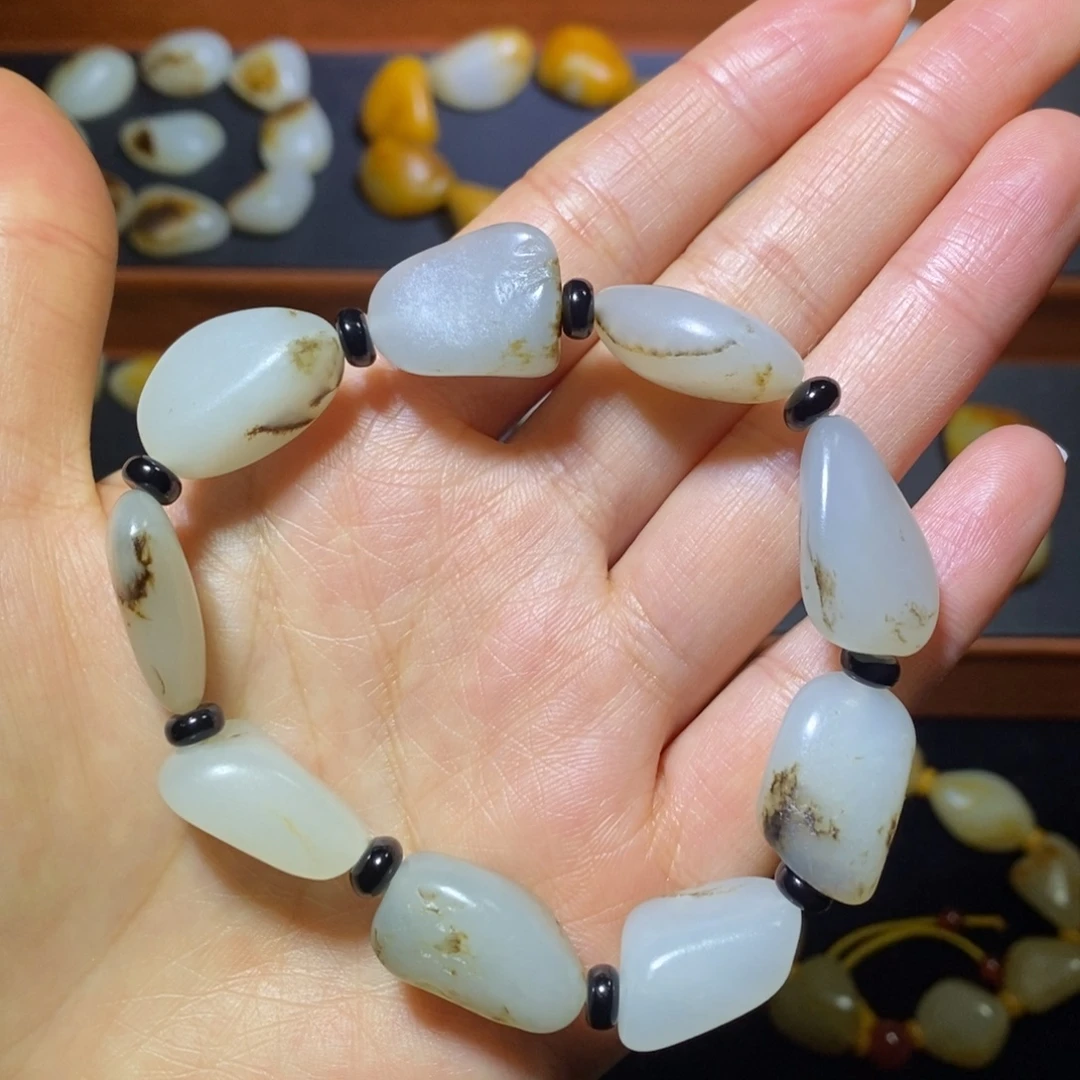 和田玉未镶嵌手链