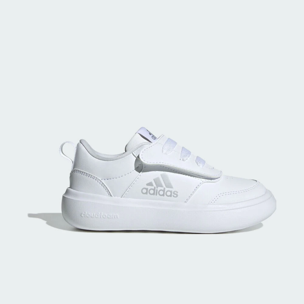 adidas阿迪达斯2025新款中童PARK ST AC C白色软底运动板鞋JR2134