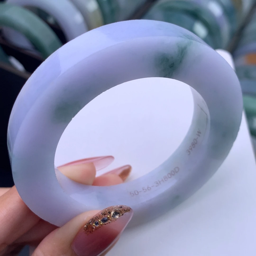 定制翡翠未镶嵌手镯不退不换