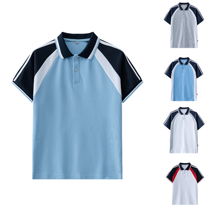 夏季中小学生短袖半袖团体服校服定制各学校校服宽松休闲班服套装