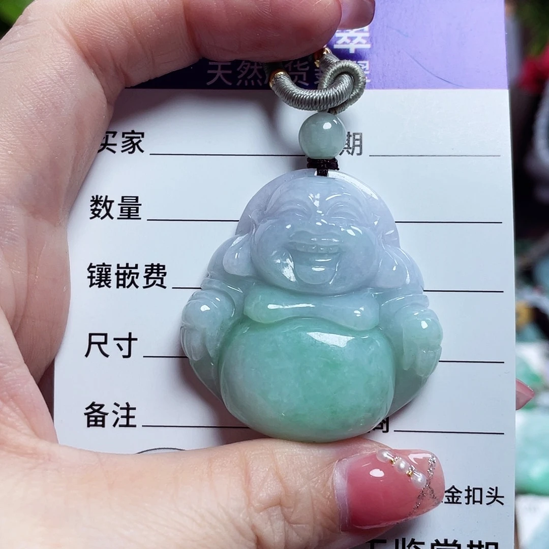 翡翠未镶嵌颈饰佛公17