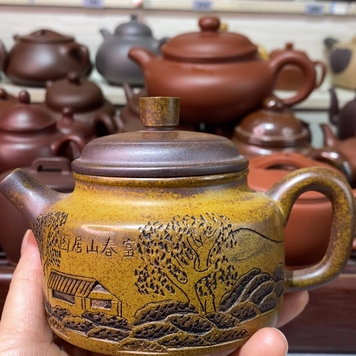 紫砂茶壶微瑕处理一把