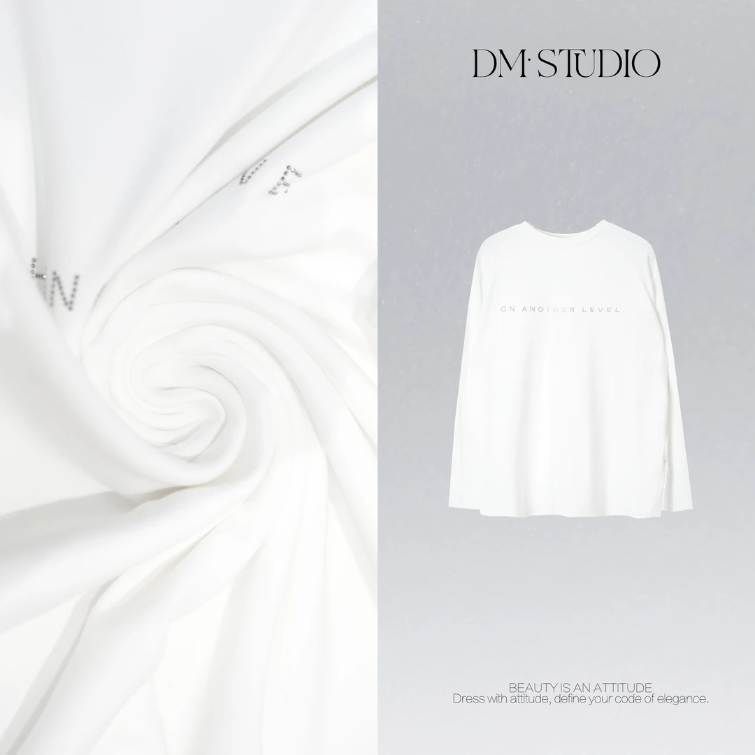 DEDM•STUDIO/气质极简减龄厚款百搭休闲圆领打底上衣2510TX/3883