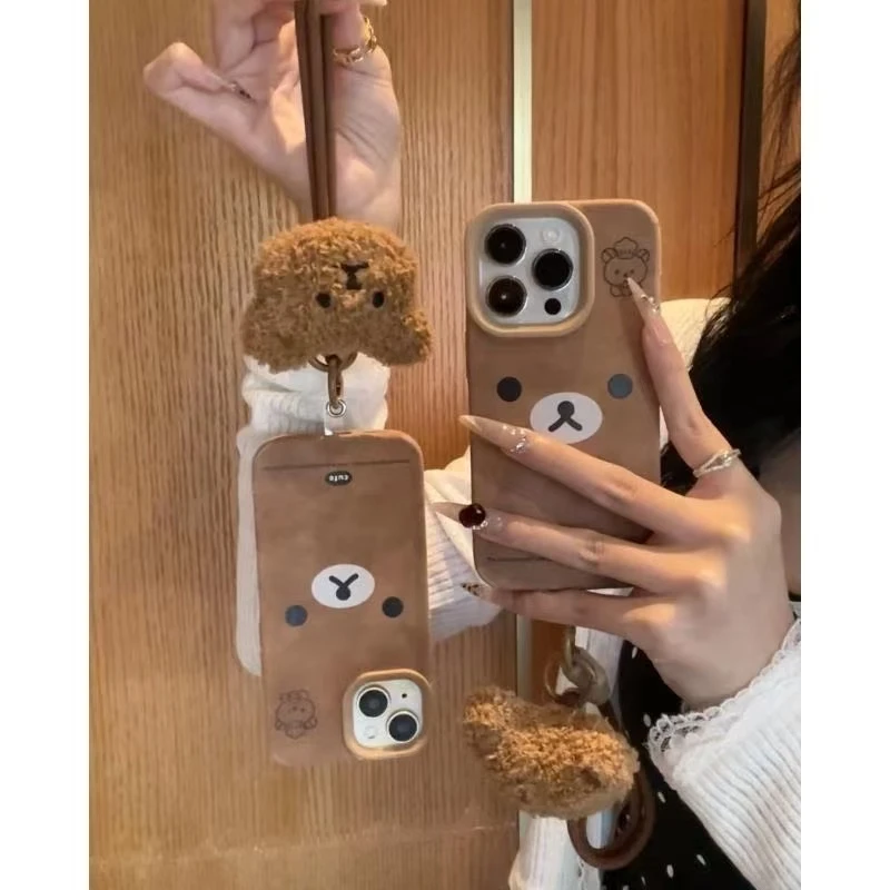 诚星泽轻松熊表情适用苹果16PRO手机壳iPhone15/14新款13全包12软