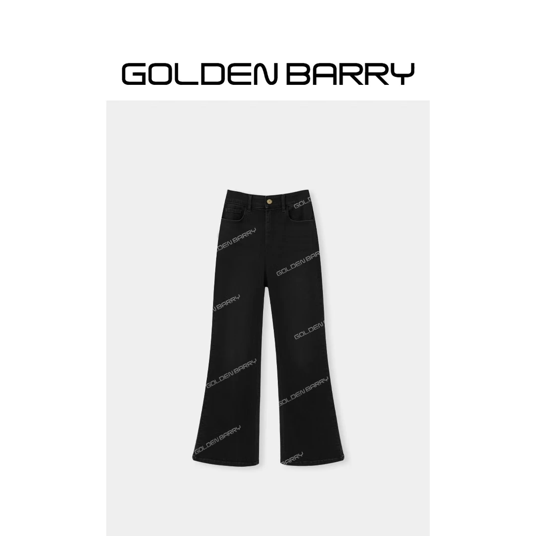 GOLDENBARRY|506038“T台王者裤”时尚超模牛仔喇叭裤