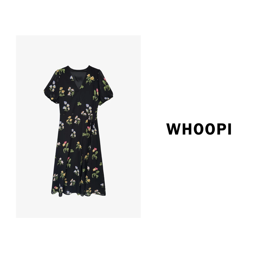 【Whoopi】【莫奈繁花茶歇版】法式气质显瘦茶歇款连衣裙