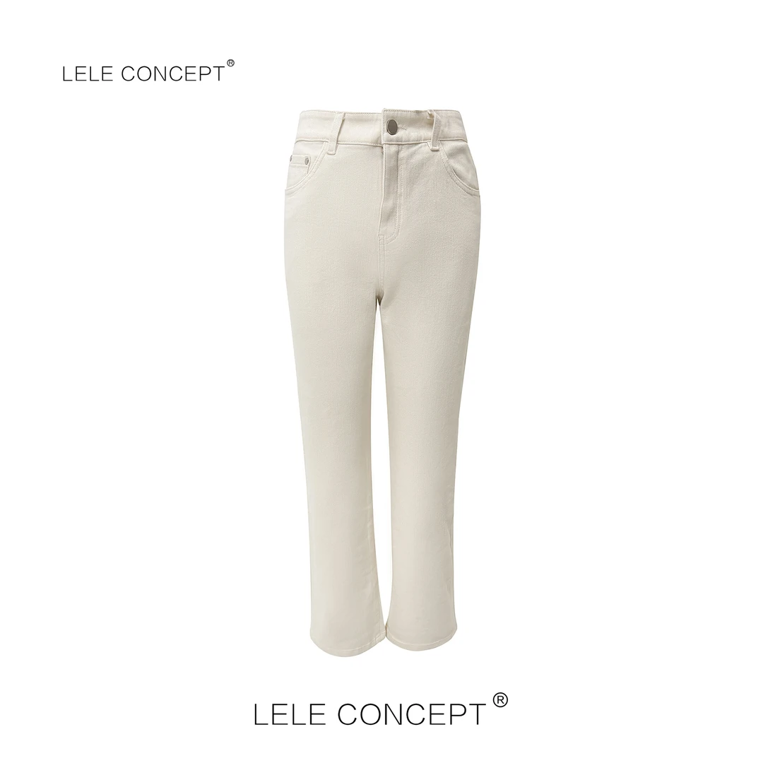LELE CONCEPT丨都市舒适百搭新款烟筒裤K0353