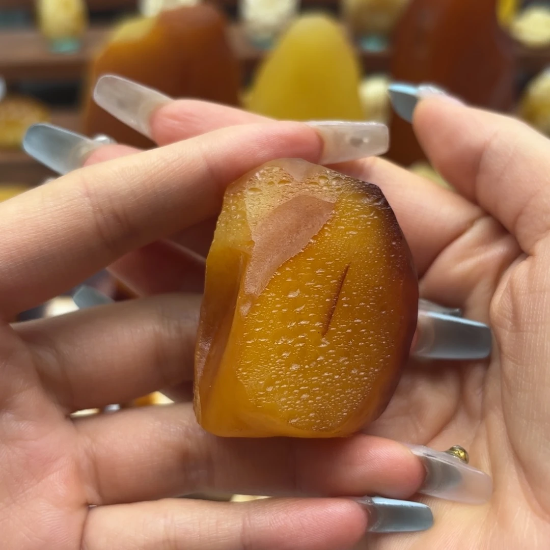 御***玩定制琥珀未镶嵌不退不换