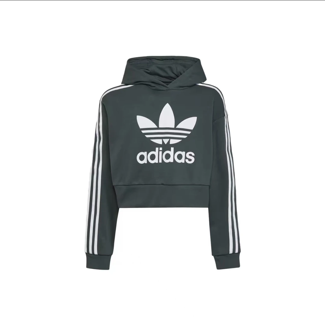 adidas/阿迪达斯印花连帽长袖 绿色 儿童款 HK0278