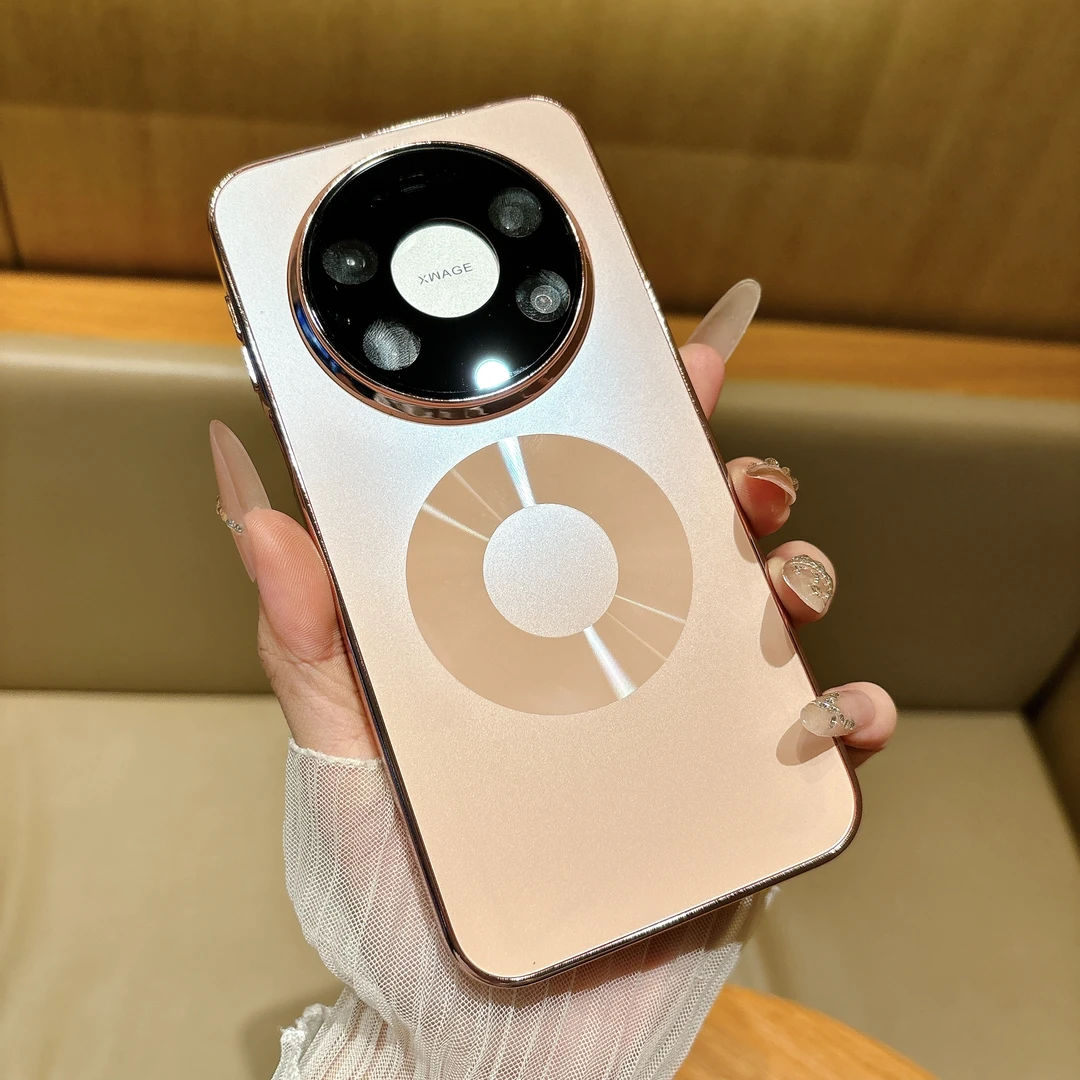 适用华为mate80手机壳磁吸原机纹镜头全包mate70pro防摔保护套