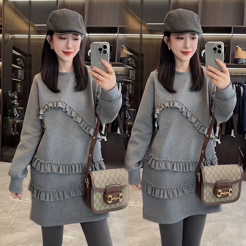 2025秋季新款时尚显瘦气质网红高档洋气女高级百搭宽松大码连衣裙