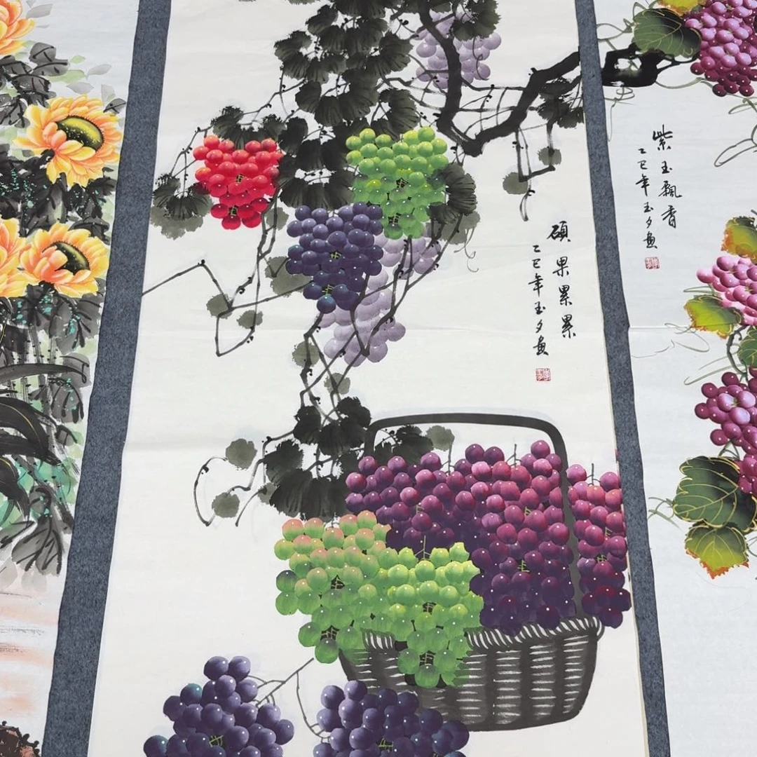 国画四尺尺寸70X140纯手绘作品