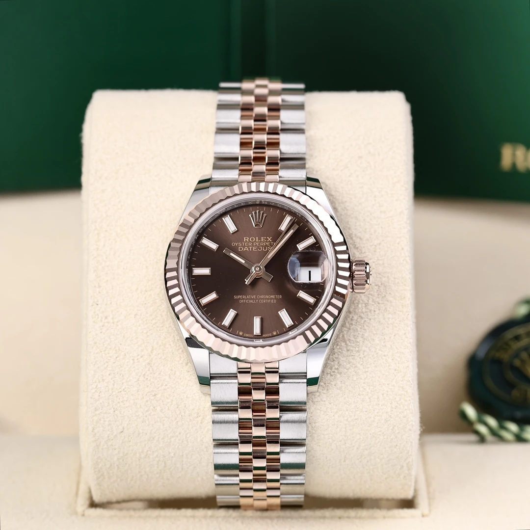 99新 Rolex/劳力士 279171日志型 间金咖啡 五珠链 2025年3月保卡