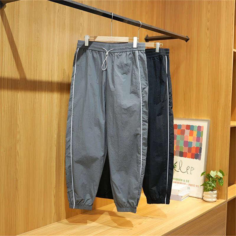 【退货补运费】早秋男士速干透气束脚简约百搭松紧腰休闲裤ZJ205