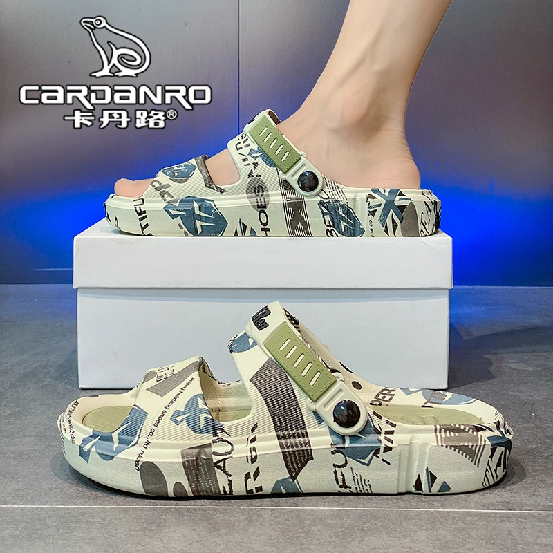 意大利卡丹路男士拖鞋夏季外穿开车防臭软底大码46户外沙滩凉拖鞋