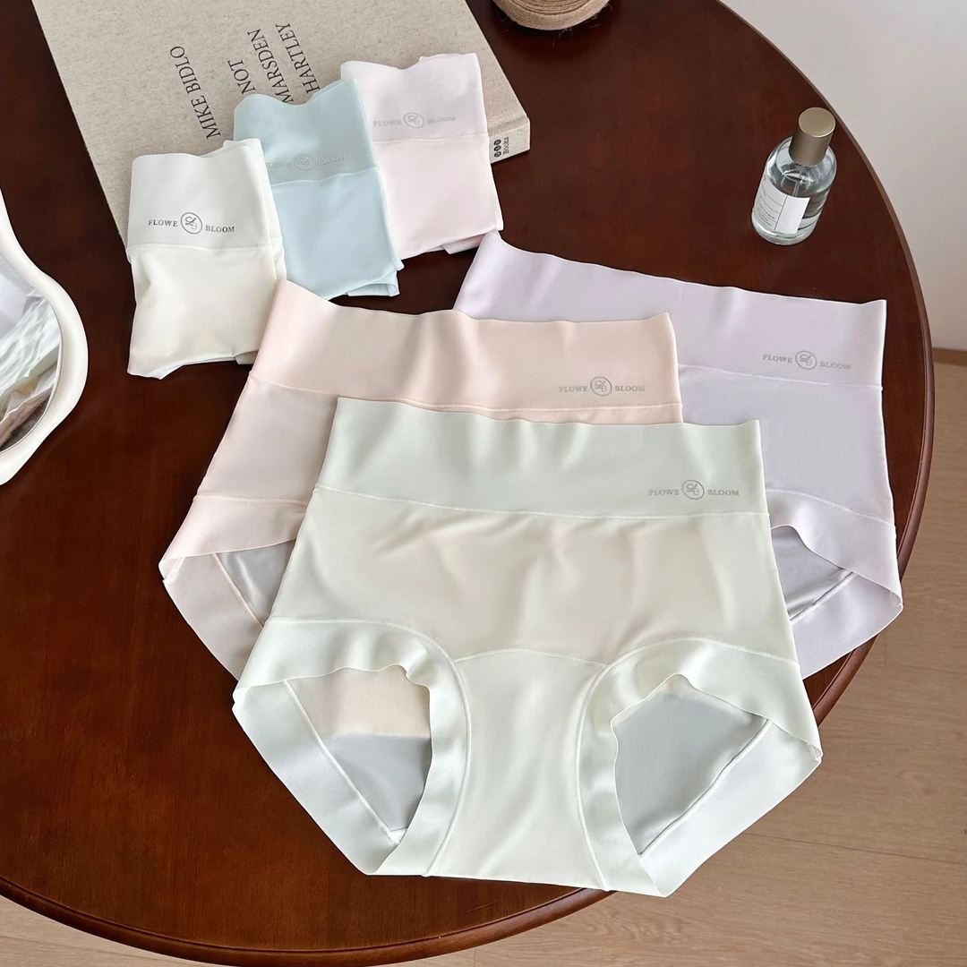 90-150斤夏季高腰冰丝内裤10A加长裆薄款柔软亲肤透气女底裤8133