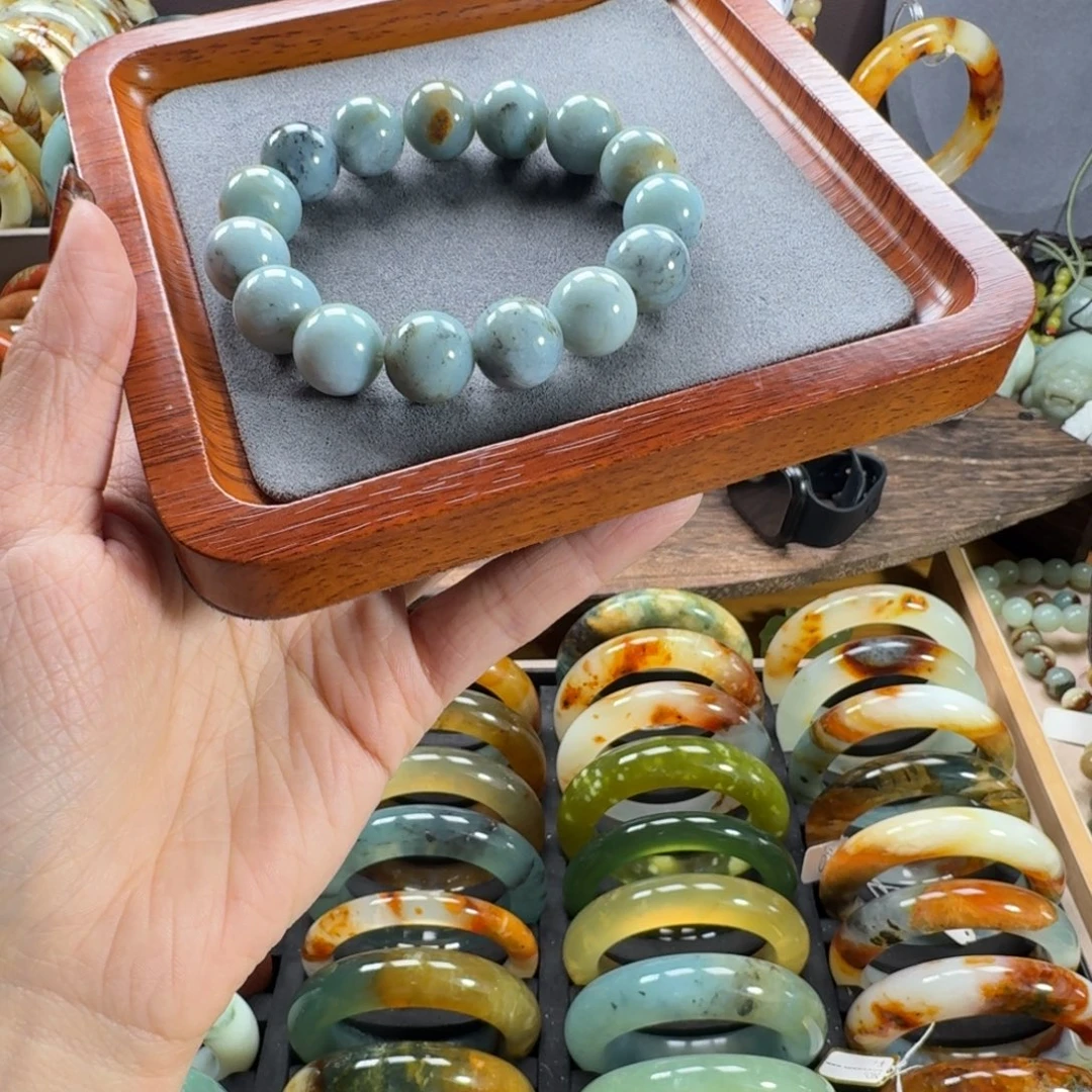 蛇纹石玉合金手镯