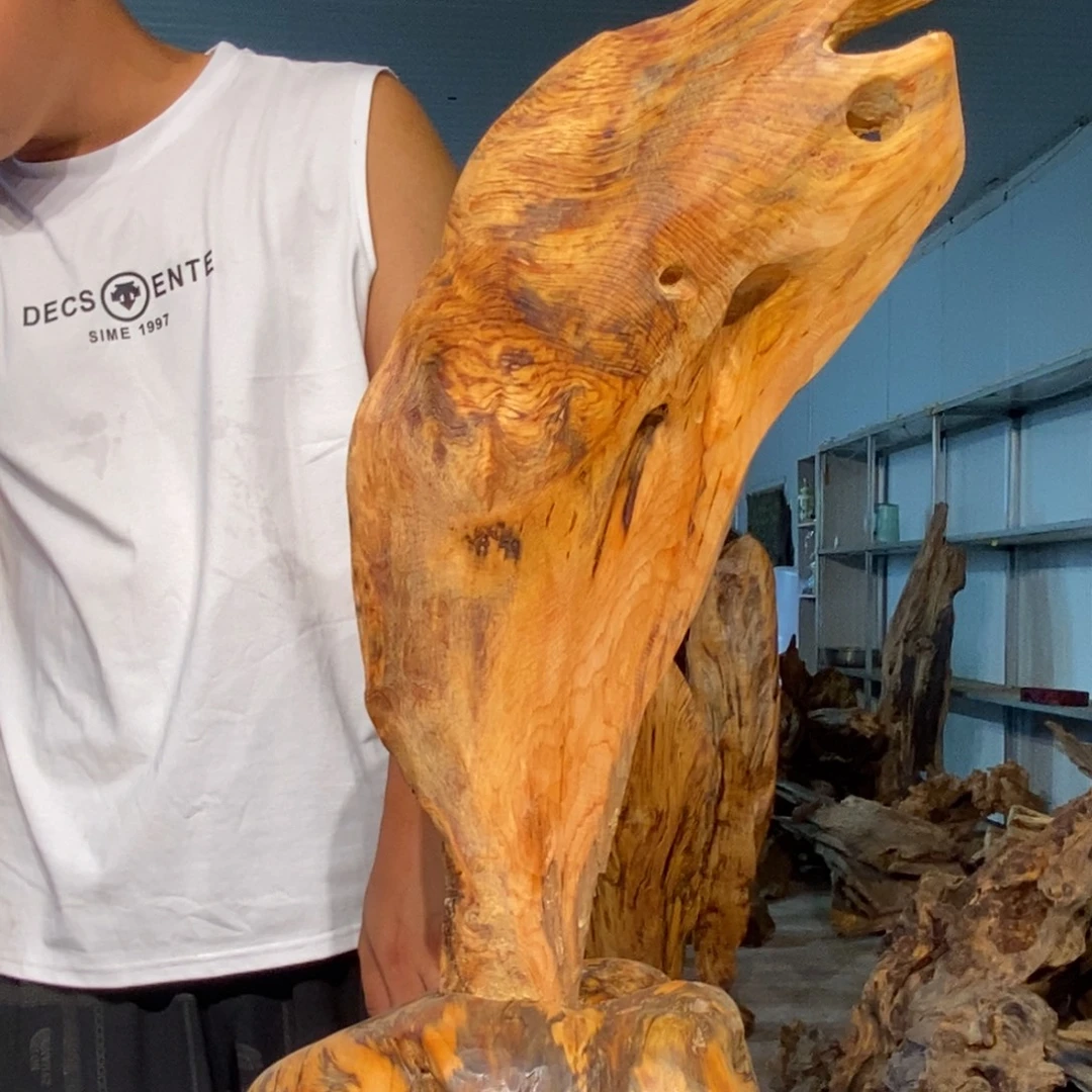 享***运木琥珀木，自然风格根雕