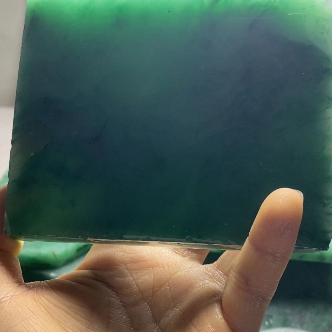 定制石英质玉（非洲翠）爱*乐天然非州翠手镯