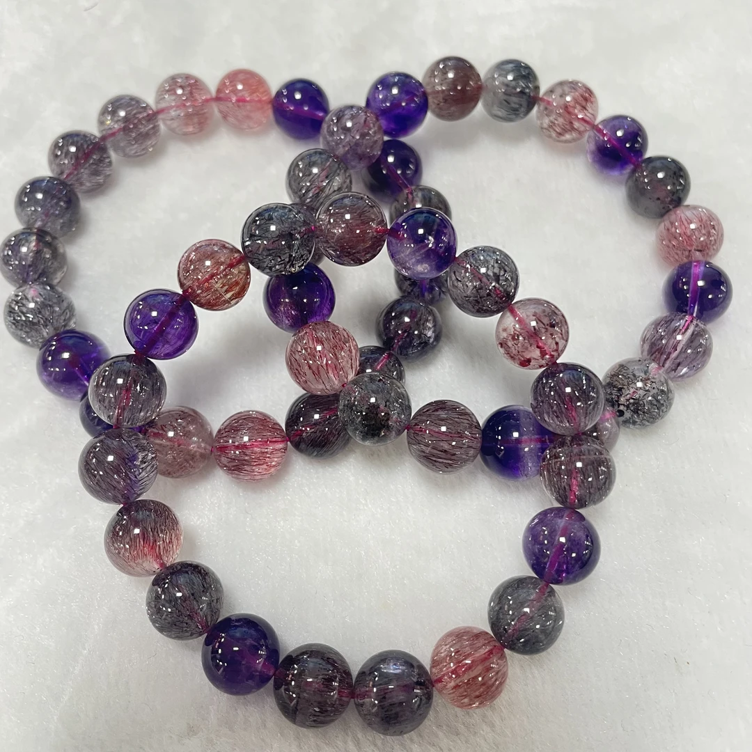 【书记甄选】天然超七单圈手链 多样性发一件 约10mm BB119