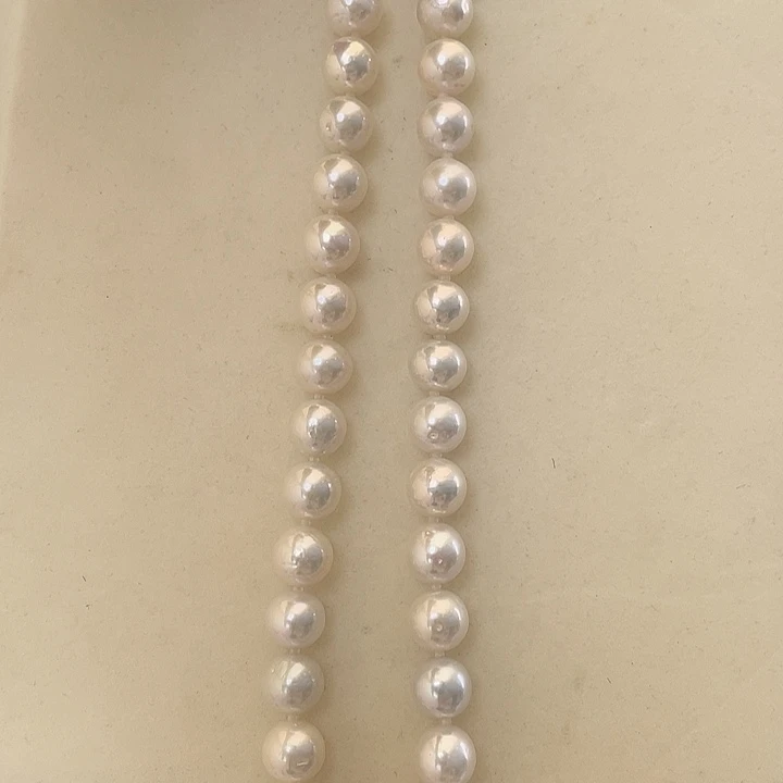 淡水珍珠银S925镶嵌颈饰11-12