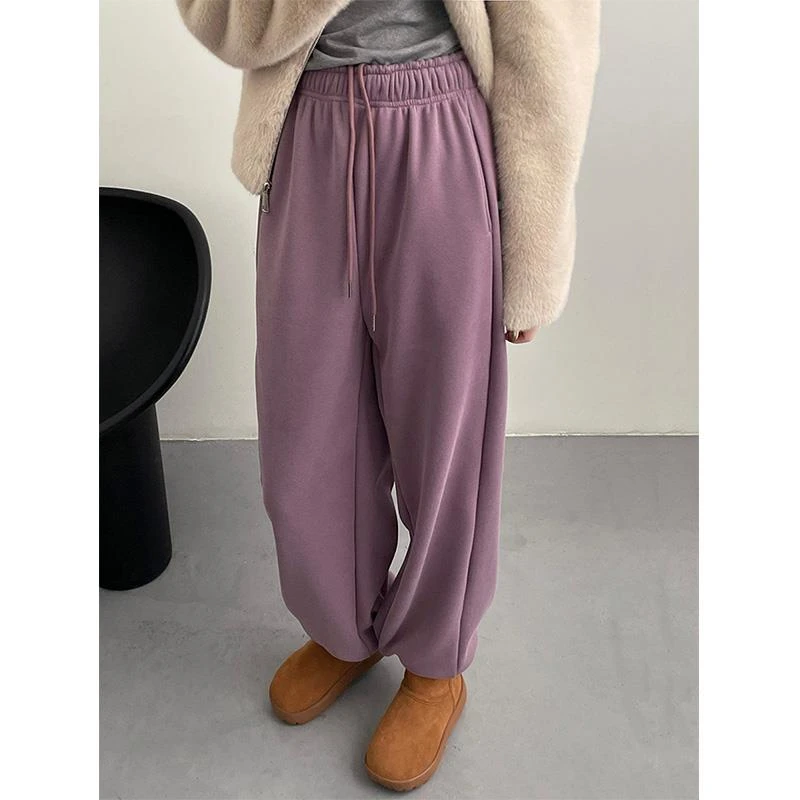 2025流行的镰刀裤女高端欧货洋气卫裤日系慵懒风百搭老钱风女装