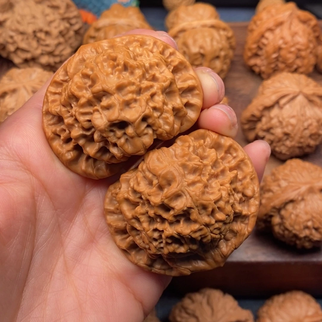 文玩核桃把件48全品大官帽