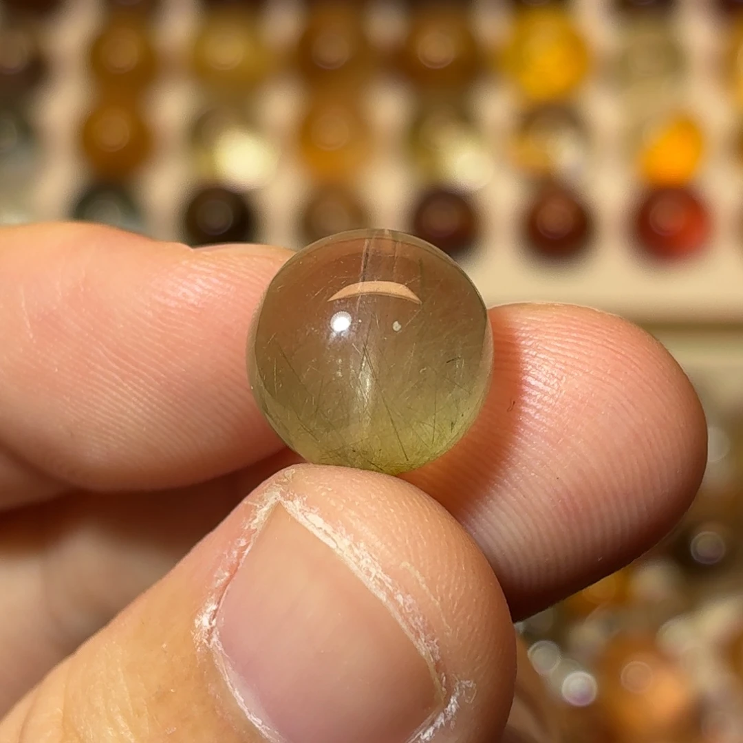 未镶嵌水晶珠宝半成品12.3绿兔毛