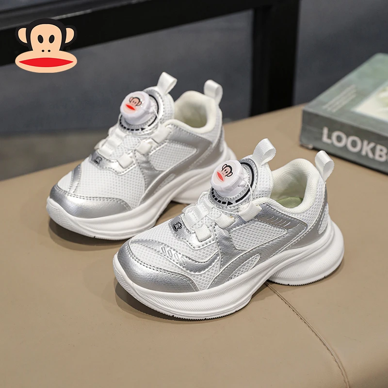 大嘴猴女童鞋子运动鞋6-12岁潮款春季网面透气女孩儿童老爹跑步鞋