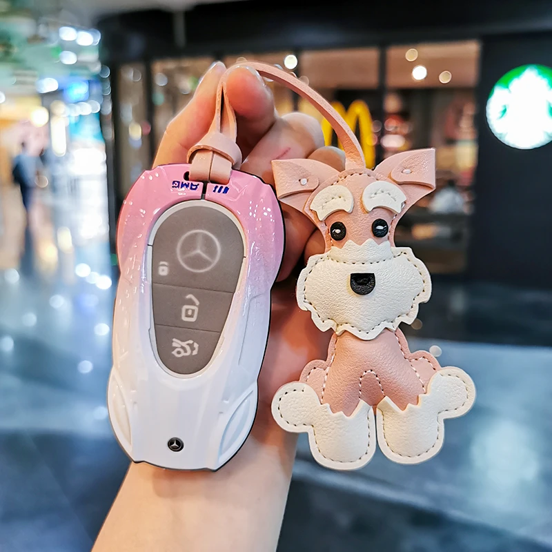 适用于25款e300l奔驰钥匙套新C260L壳glc300l车扣s400包EQE女c200