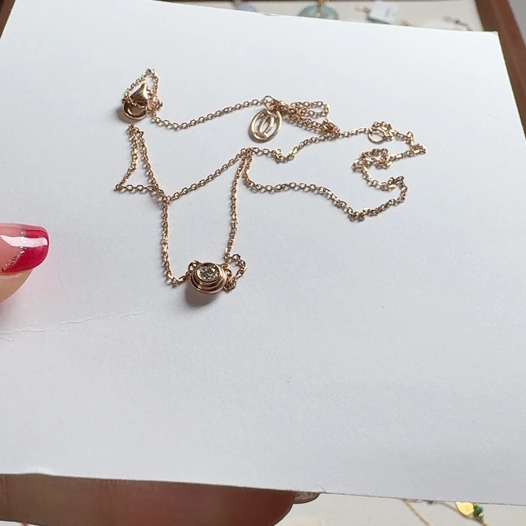 18K金镶嵌钻石颈饰套链