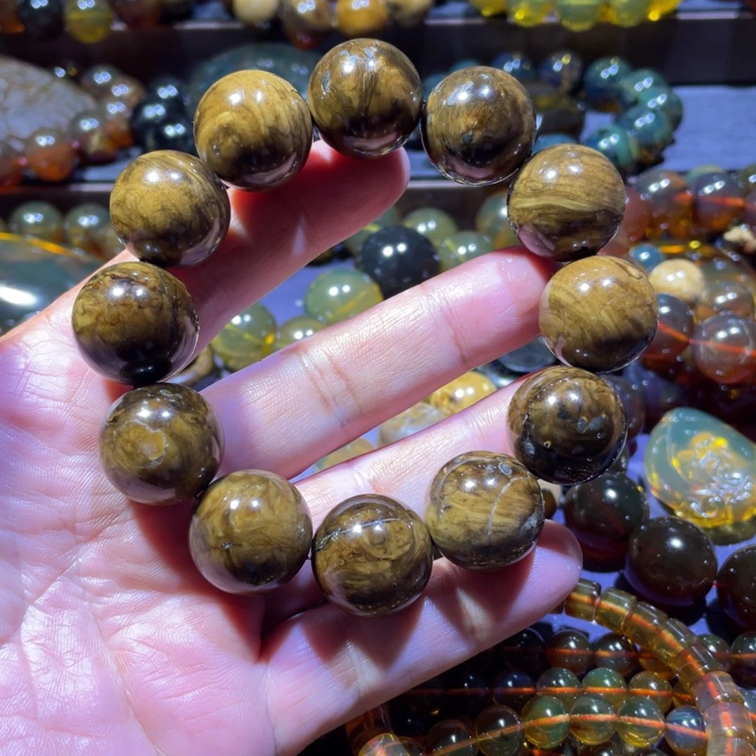 琥珀未镶嵌手链天然