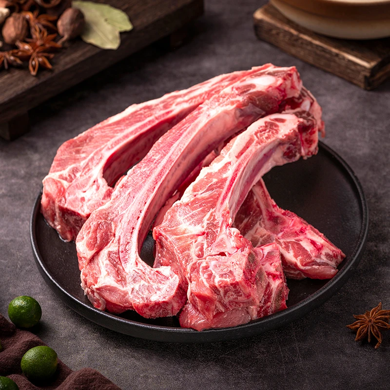 龙大肉食黑猪厚切前排条1kg*2袋VO