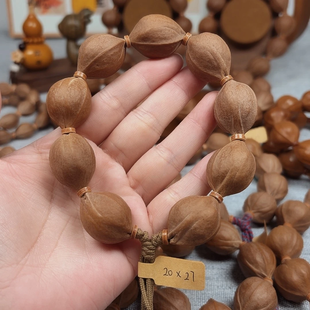 鱼***叁橄榄核手串梅林铁核20.27橄榄核