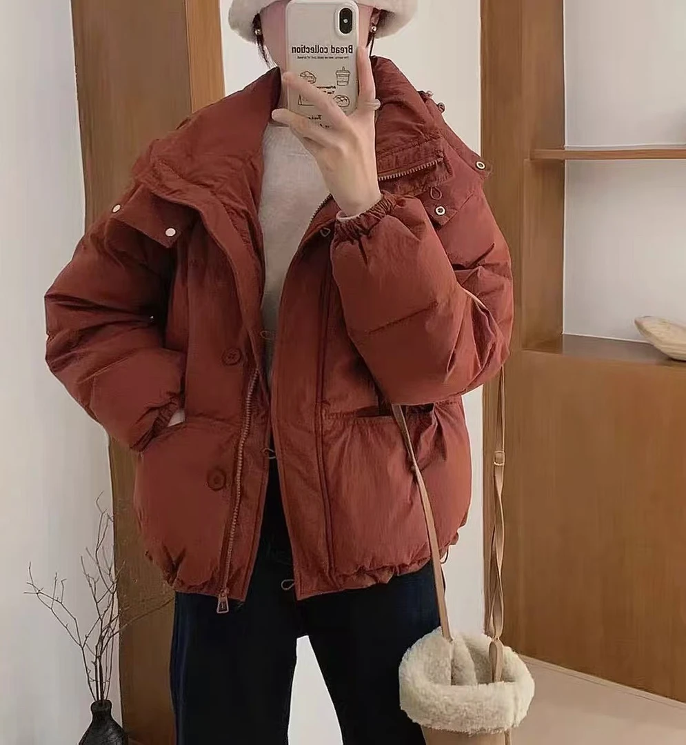 【没有运费险介意别拍】羽绒服连帽羽绒服面包服宽松冬季短款外