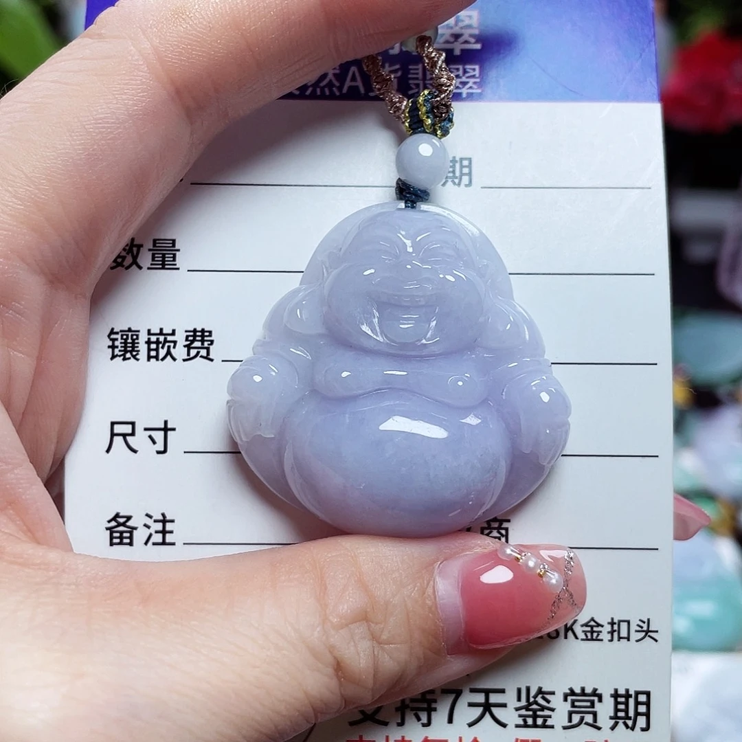 翡翠未镶嵌颈饰佛公26