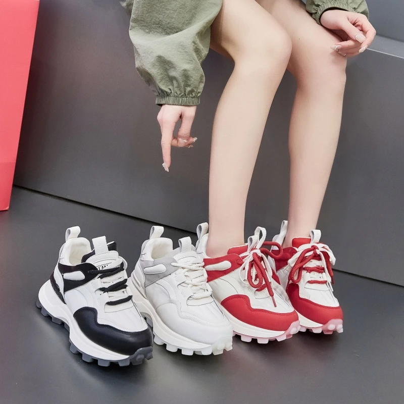 8050-1百搭厚底老爹鞋2025春季新款休闲时尚女鞋