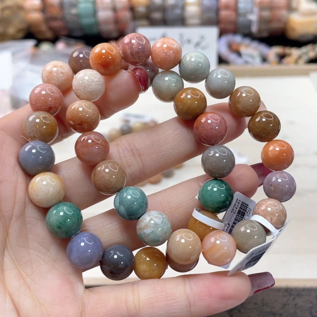 硅化珊瑚（珊瑚玉）手链未镶嵌无*疯336