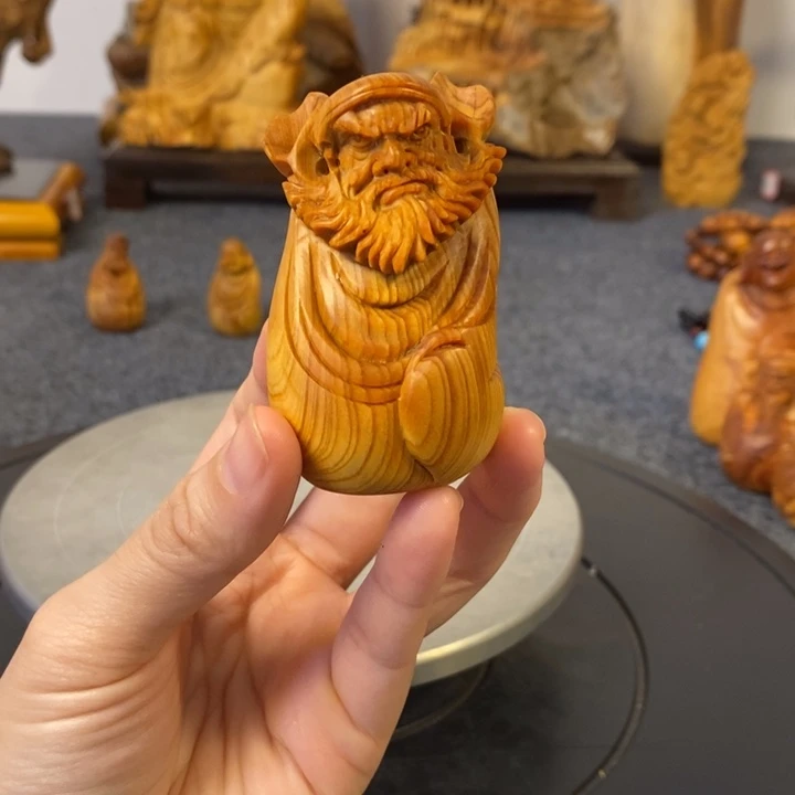 柏木（崖柏）崖柏钟馗手把件小摆件