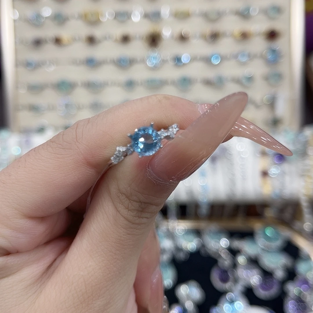 C****蛇纹石玉银S925镶嵌戒指