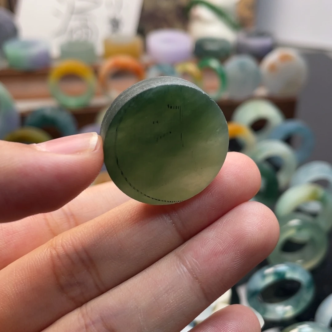 定制翡翠未镶嵌  冰绿牌