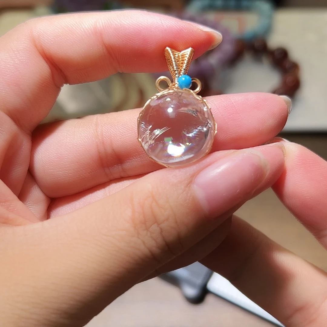 水晶手链未镶嵌喜马拉雅吊坠