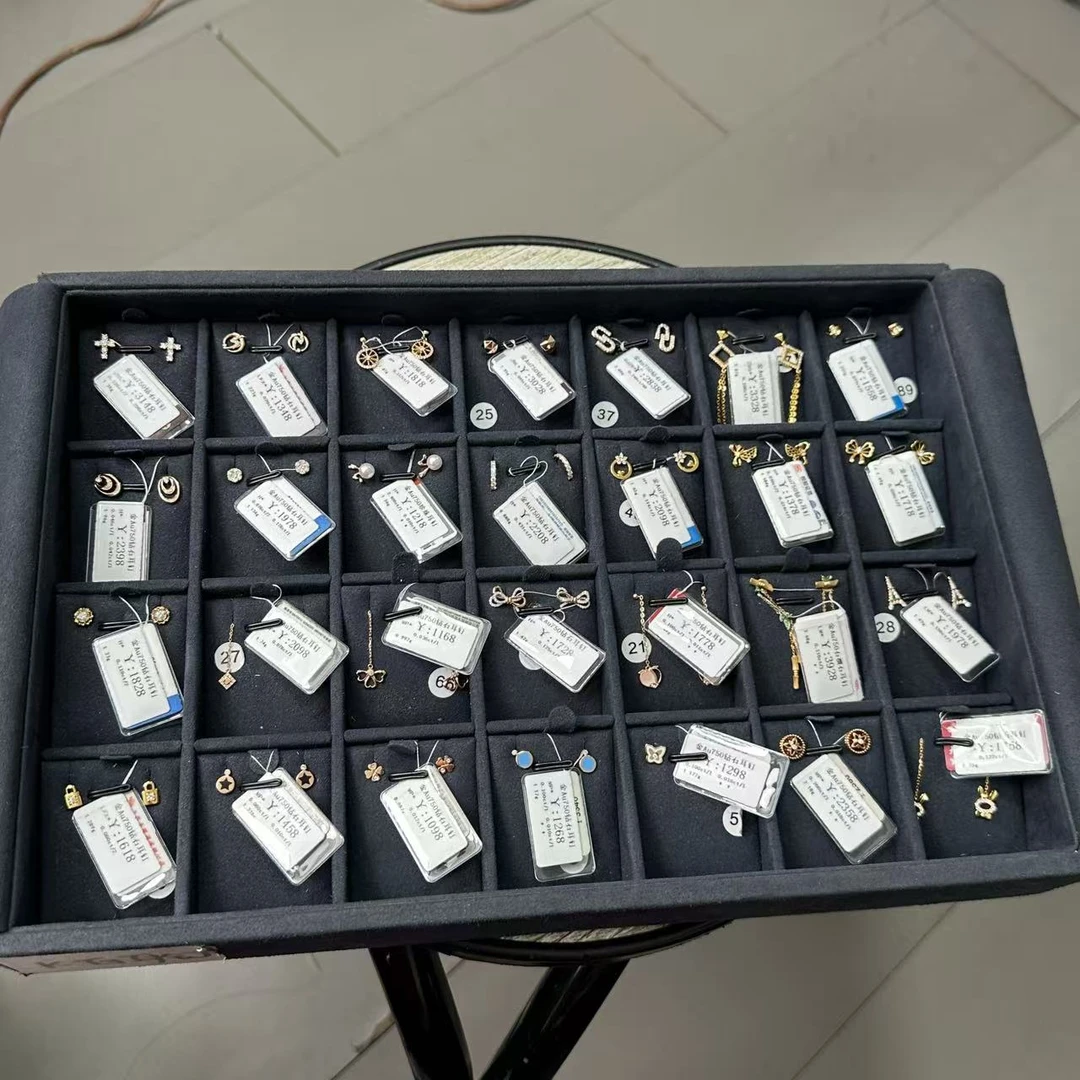 【中秋】18k金AU750耳钉合集（K白-K玫）（多样任选其一）