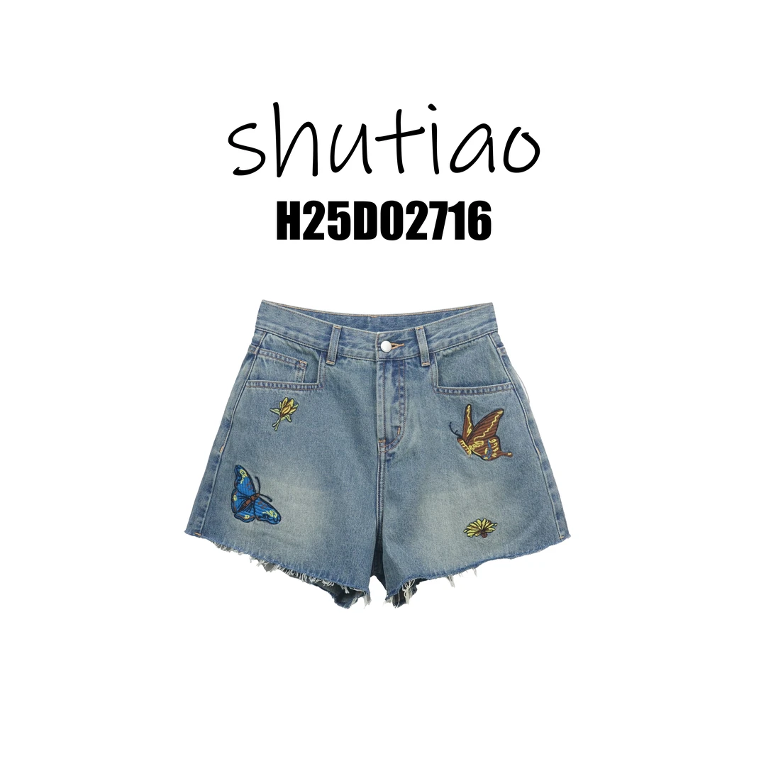 【SHUTIAO】2025夏季：新款小众设计款短裤H25D02716