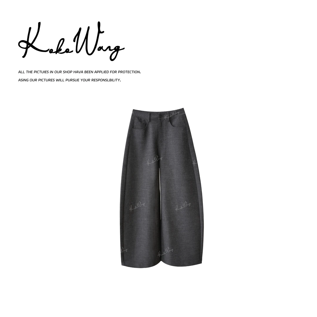 KOKO WANG 秋冬新款简约高级感百搭显瘦西装休闲裤 N1795H25K41