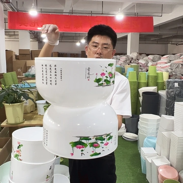 爱莲说口30高16白色无托2只